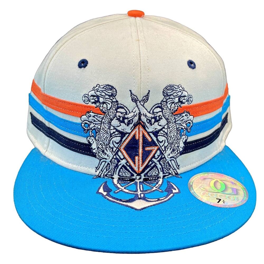 COOGI White and Blue Hat with Orange Accents